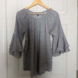 Floral Bell Sleeve Blouse